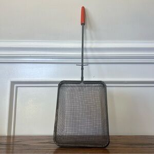 Vintage Campfire Popcorn Maker Mesh Grill Rustic Metal Wood Handle Camping 26”